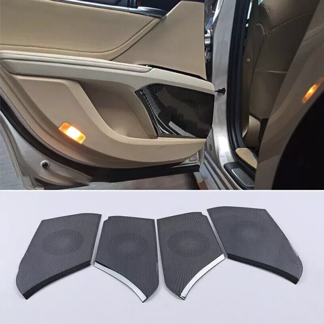 For Toyota Camry 2018-2023 Black Titanium Inner Door Speaker Panel Cover Trim 4x