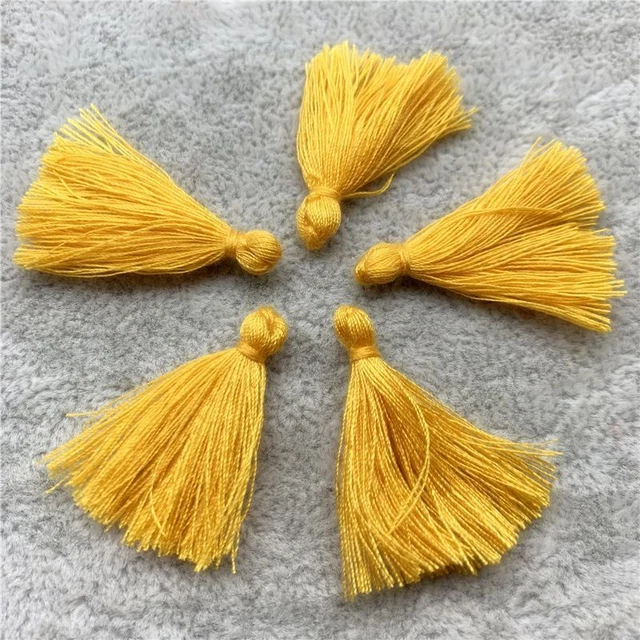 Small Cotton Fringe Trim Tassels Sewing Crafts Curtain Home Decor Tassel 30pcs 12