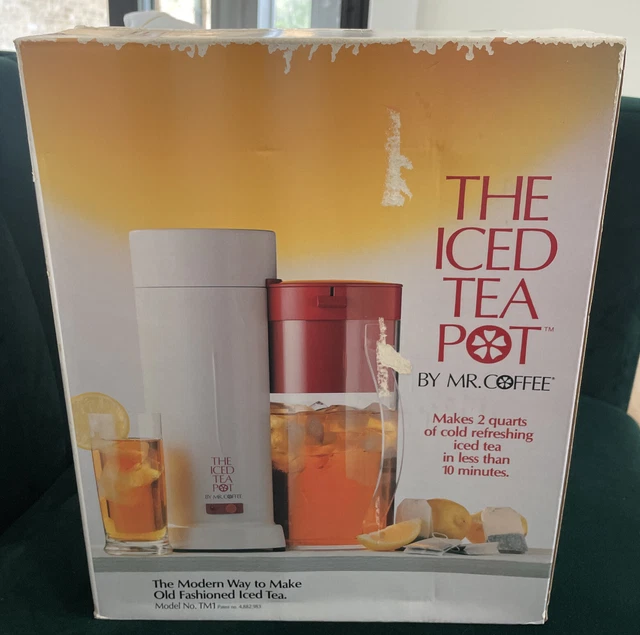 VINTAGE MR. COFFEE TM1 2Quart Iced Tea Pot Maker Red Pitcher New 1990