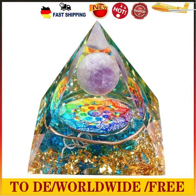5cm Orgonite Pyramid Heal Chakra Crystal Stone Energy Orgone Accumulator