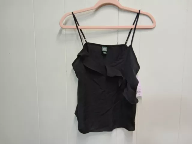 Wild Fable Womens Black Ruffle Tank Top (Size Xs) Nwt