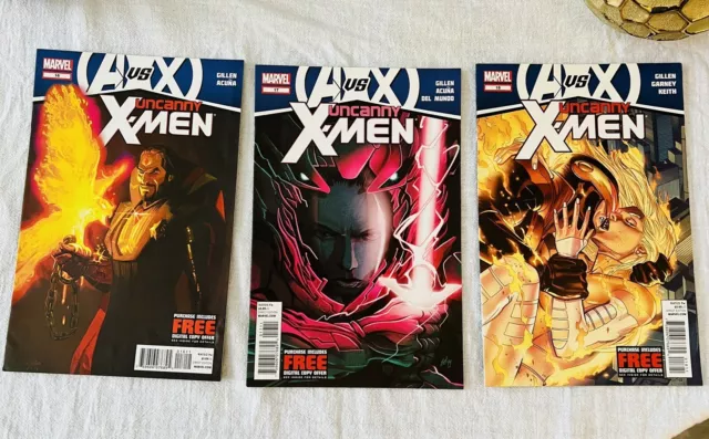 UNCANNY Lot Of 3 (A Vs X) X-Men Marvel Comics #16, 17 And 18