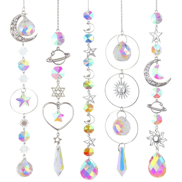 Stained Glass Sun Catcher - Crystal Rainbow Catcher Window Pendant Decoration