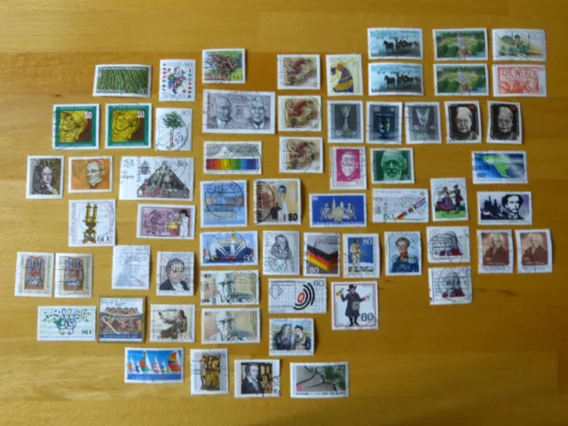 schön gestempeltes Lot 62 Briefmarken BRD 1980-89
