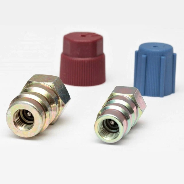 A/C Charging Port Adapter Retrofit R12 To R134a High & Low Side Quick Coupler