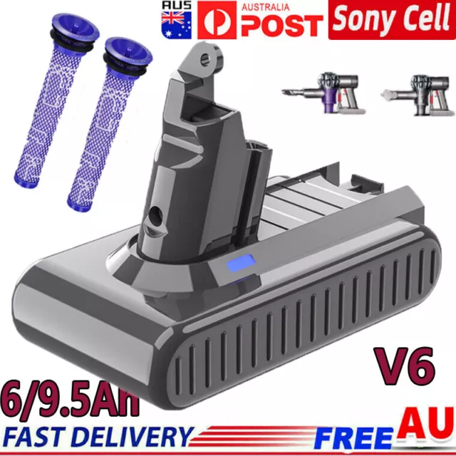 Sony Battery For Dyson V6 9500mAh DC58 DC59 DC61 DC62 SV03 SV09 Animal Vacuum AU