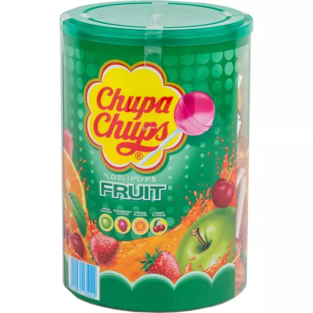 Chupa Chups Lollipops Fruit 100 stück - Apfel,Erdbeere,Orange,Kirsch