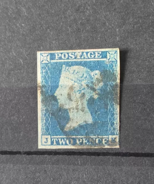 Gb Queen Victoria Sg 13 2D Pale Blue, 4 Margin Used