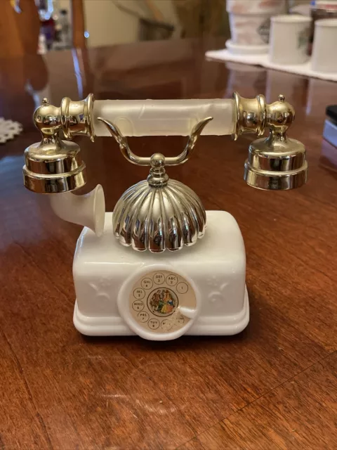 Vintage Avon French Telephone Moonwind Foaming Bath Oil and Perfume Empty