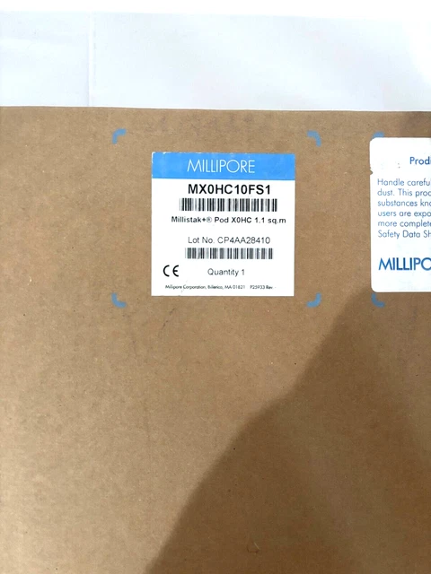 NEW Millipore Millistak+ Pod X0HC 1.1 sq.m Model MX0HC10FS1 NEW Millipore Millistak+ Pod X0HC 1.1 sq.m Model MX0HC10FS1