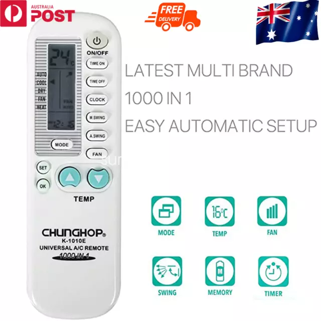 Multibrand Universal Air Conditioner Remote Control AC Airconditioning Aircon AU