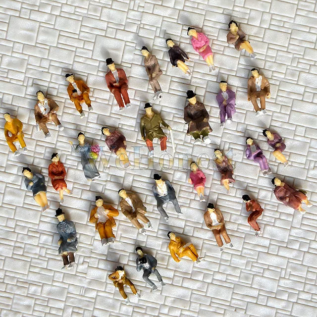 90 pcs HO scale ALL Seated People sitting figures passengers 30 different poses