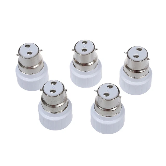 Da B22 a lampada adattatore base lampadina convertitore presa confezione da 5 C3F7