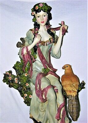 Large Resin Figural Statue of a Beautiful Woman Wrapped in Ribbon in a Tree 2