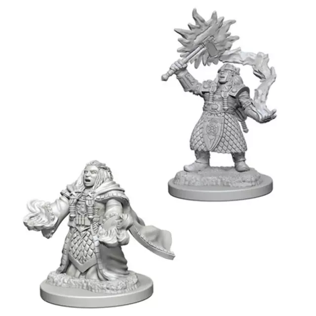 D&D - Unpainted Dwarf Female Cleric