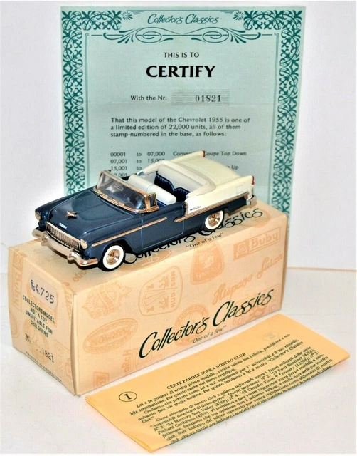 Miniature Chevrolet Chevy Bel-Air 1955 - Échelle 1/43 - Collectors Classics - Réf. C1.10G - Neuf Jamais Exposé