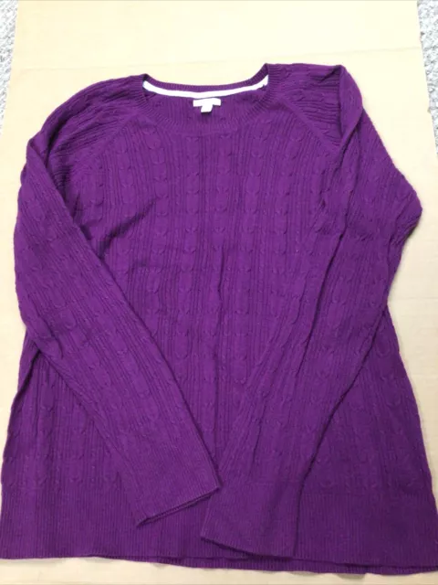 sonoma life style sweater ladies size pxl, cotton blend, purple