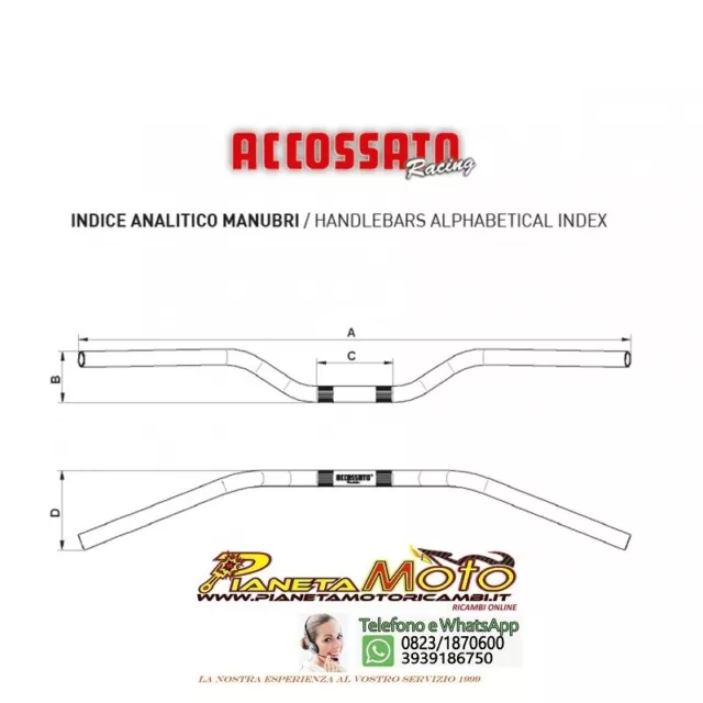 Manubrio Accossato Ducati Monster 900/600 1993 > 1999 Acciaio Cromato Hb150