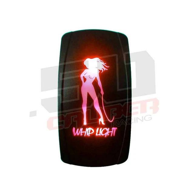 Red "Whip Light" On/Off Rocker Switch Waterproof Sexy Truck SXS Generator Radio