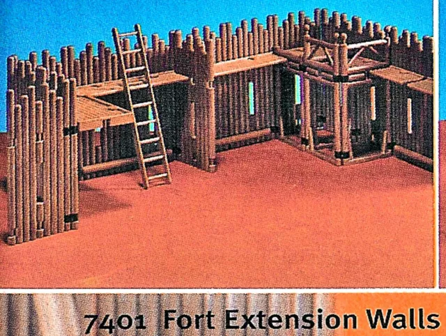 Playmobil 7401 Vintage Western Stockade Fort Extension Set  - Mint in bag