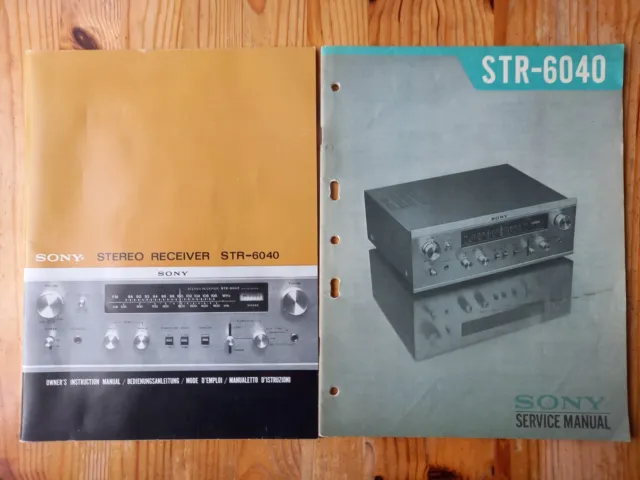 SONY STEREO RECEIVER STR-6040-Bedienungsanleitung und Service Manual - Originale