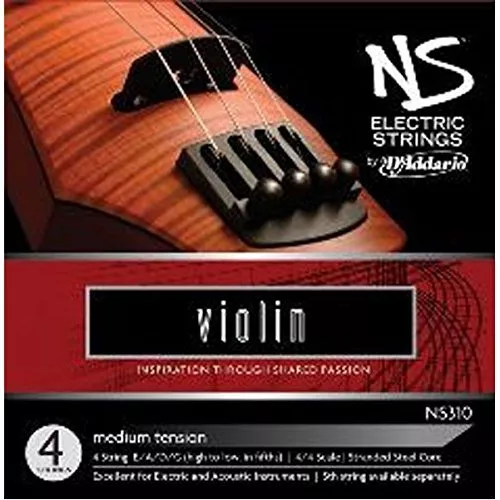 D'Addario NS Electric Violin String Set, 4/4 Scale, Medium Tension