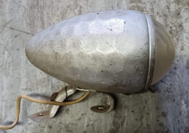 Phare De Vélo Ancien En Aluminium Bombé Lefol - Collection Vintage - Occasion Fonctionnel