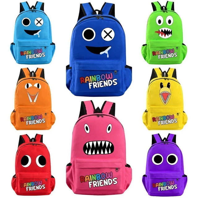 Zaino Rainbow Friends ragazzi ragazze bambini studenti zaino borsa scuola casual nuovo