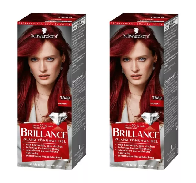 Schwarzkopf Brillance - Glanz - Gel T868 Granat 2er Pack EAN4015100441819