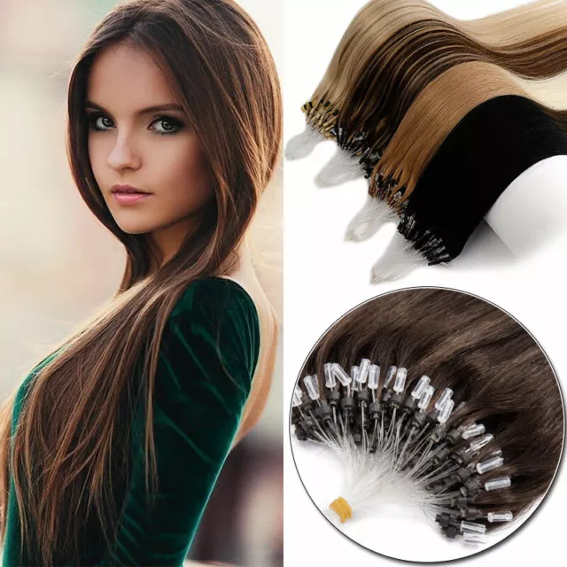 CLEARANCE 300S Thick 100% Micro Loop Ring Remy Human Hair Extensions Nano Beads