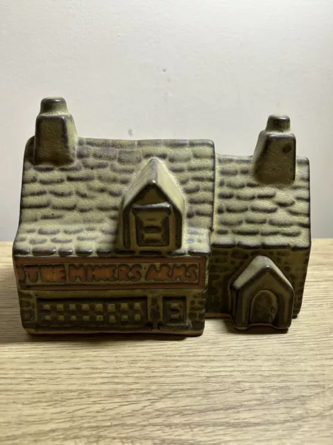 Vintage Tremar Pottery The Miners Arms Money Box Cornish House Pub Stoneware