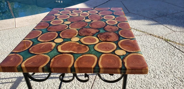 Epoxy table top.