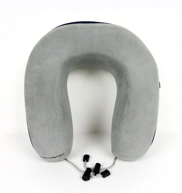 Samsonite Memory Foam Neck Support Cushion Travel Pillow w Pocket Eye Mask Plugs