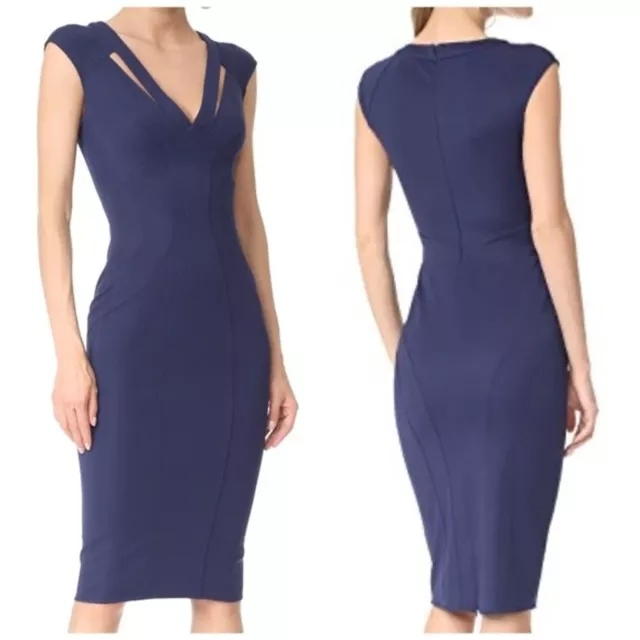 Zac Zac Posen Joni Body-Con Sheath Dress Navy