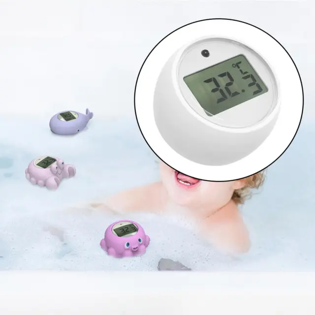 Thermomètre de bain pour bébé Affichage LCD rond Température ambiante pour