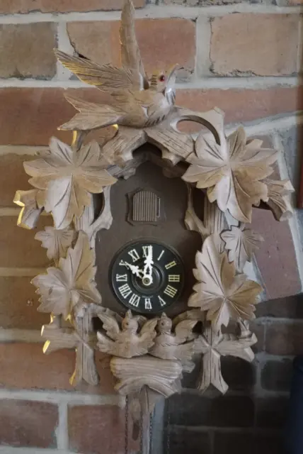 Reloj de cuco grande (14") vintage - BACHMAIER & KKLEMMER - REGULACIÓN 25 movimiento