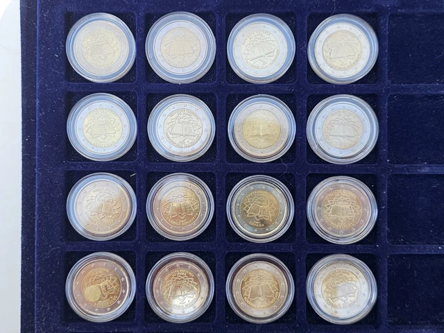 Römische Verträge 50 Jahre 2 Euro 2007 50 JAHRE RÖMISCHE Verträge 2007, 16 x 2 Euro, unzirkuliert, Fast