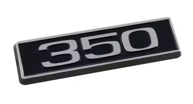 350 350ci 5.7L Chevy Block 3.25" Engine Hood Scoop Emblem Badge Black & Chrome