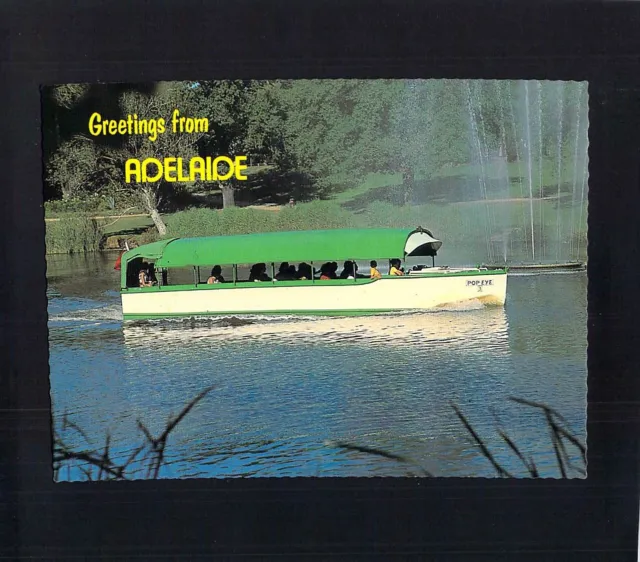 D1006 Australia SA Adelaide green Popeye Torrens River postcard