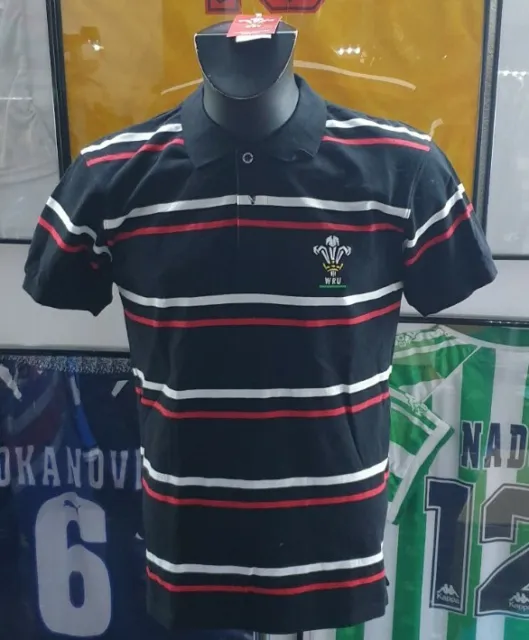 Maglia Polo Camiseta Rugby Paese Da Galles Wales Cotone Nuovo M