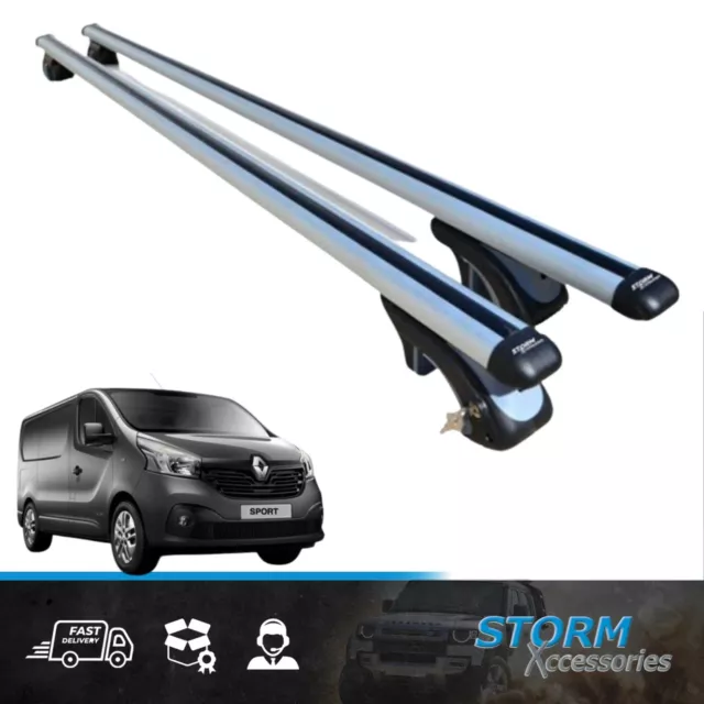To Fit Renault Trafic 2014-2022 Cross Bars Roof Rails Roof Rack Silver