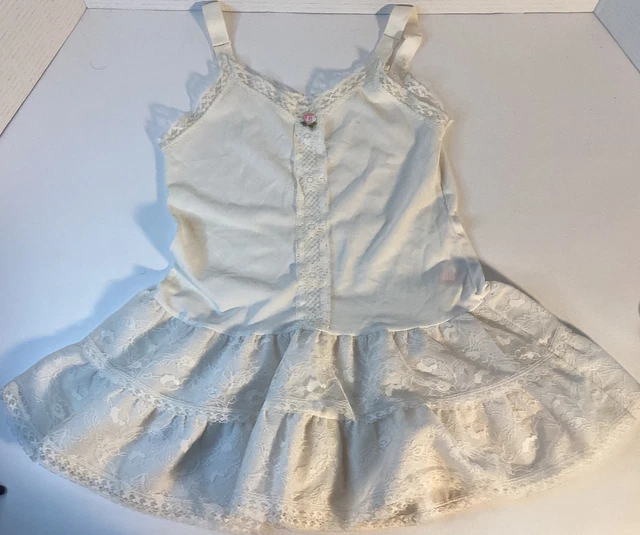 Her Majesty Child’s Size 5 Double Ruffle Vintage Slip