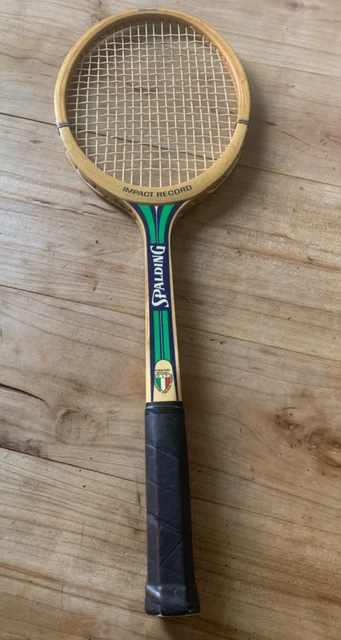Raquette Tennis Bois Spalding Impact-120 – Vintage – Avec Housse Et Balle – Occasion