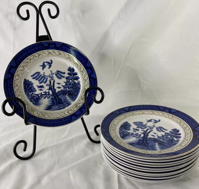 Vintage Blue Willow 188 Ironstone Ware Porcelain 6.25” Plate  Set 12