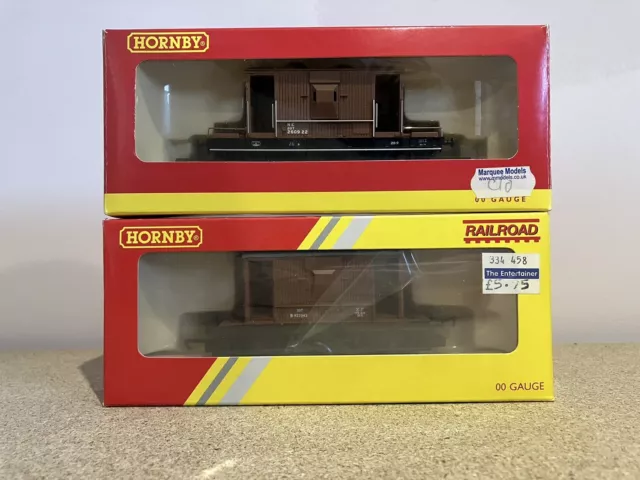 Hornby R6368 BR 20T Bremswagen + R6307 LNER 20 T Bremswagen beide sind brandneu in Verpackung