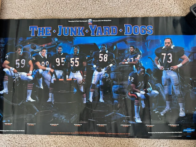 CHICAGO BEARS DEFENSE The Junk Yard Dogs Poster 36x20 1985 Super