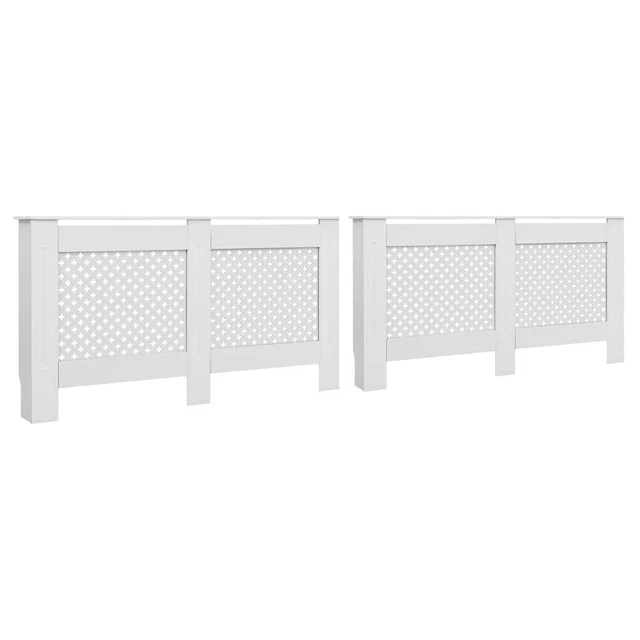 Vidaxl Coperture per Radiatori 2pz Bianche 152x19x81,5 cm in MDF