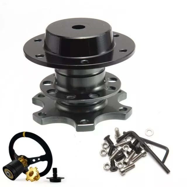 Universal Steering Wheel Quick Release Racing Car Hub Adapter Snap Off Boss Set