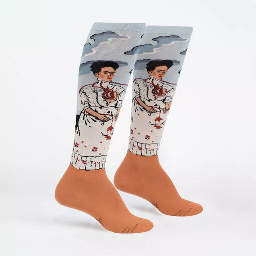 Sock It To Me The Two Fridas Knee High Socks Roller Derby Disc Golf Fine Art