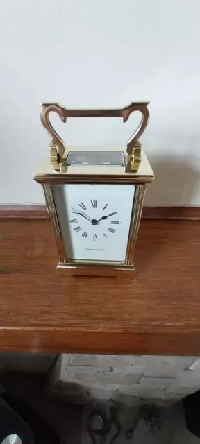 Vintage Mappin & Webb Brass Carriage Clock 8 Day Timepiece In Excellent Conditi